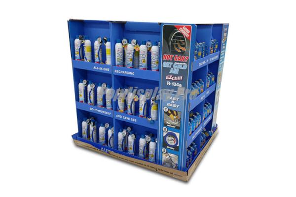 Eco Friendly Cardboard Pallet Display , 3 Way Cardboard Store Displays With Shelf