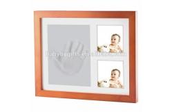 China Customized Baby Clay Imprint Kit Wood Clay Handprint And Footprint Frame supplier