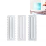 Cake Scrapers Set Plastic Sawtooth Scraper Polisher Butter Cream Cake DIY Tool
