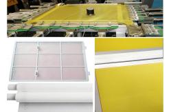 China Yellow White Mesh Screen Material Monofilament Mesh Fabric 115cm Width supplier