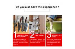 China New Design Multifunction Uv Sterilizer Knife Block With Sharpener supplier