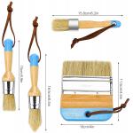 4 Pieces Chalk Paint Brush Wood Chalk And Wax Brushes Natural Stencil Brushes for sale