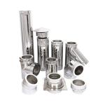 China SUS316 1.0mm Insulated  Double Wall Fireplace Pipe Polished Surface for sale