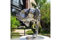 China Stainless Steel 316L Elephant Head Sculpture With Exquisite Casting Craftsmanship And Durable Structure supplier