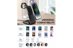 China Magnetic Personalized Electronic Gifts 3 In 1 Magsafe Desk Charger 15W Wireless supplier