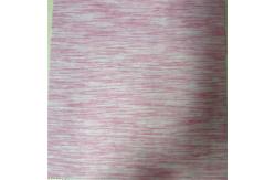 China Polyester / Rayon 30s Tr Stretch Jersey Fabric Pink And White 160cm Width supplier