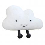 25cm White Pink New Simulation Cloud Plush Pillow Present For Children