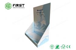 China Recyclable Custom Retail POP Counter Displays , PDQ Cardboard Counter Display With Hooks supplier