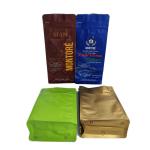 Aluminum Foil Heat Sealed Tea Bags , Flat Bottom Coffee Resealable Pouch Bags With Valve for sale