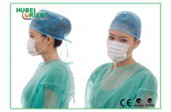 China Lightweight Disposable Face Mask 3ply With Ear Loop , Poly Cellulose Materials supplier