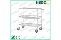 China Movable ESD Storage Shelves Single / Double Peak Wire Structure With Caster / Handle supplier
