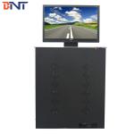 Brushed Aluminum Alloy Computer Screen Lift , Automatic Pop Up LCD Monitor Lift for sale