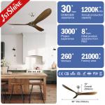 ROHS OEM Commercial Warehouse Wood Ceiling Fans For Summer and Winter