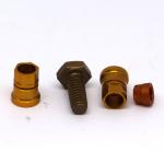 Milling CNC Brass Parts Black Oxide Coating Brass Connector Bolts for sale