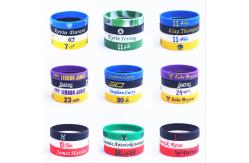 China Length 20cm-25cm Printed Silicone Bracelets for Soccer Ball Game Festival Souvenir supplier