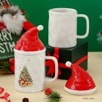 3D Festival Customized Ceramic Coffee Cups Mug With Round Handle 540ml Capacity