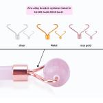 Rose Quartz Crystal Face Jade Roller Anti Aging Logo Customized