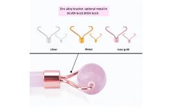 China Rose Quartz Crystal Face Jade Roller Anti Aging Logo Customized supplier