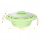 Nonstick BPA Free 3 In 1 Collapsible Silicone Steam Cooker 1.6L
