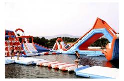 China 0.6 - 0.9mm PVC Inflatable Floating Water Park With Printing Logo supplier