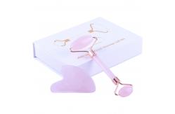 China Pink Face Massager Roller , Jade Massager Roller OEM ODM Service supplier