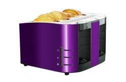 China 6 Time Setting Electric 4 Slice Toaster Anti Slip Feet Design supplier