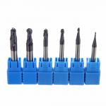 6mm 8mm 10 Mm AOL 100 Mm Solid Carbide End Mills HRC55 TiAlN Coating Ball Nose Milling Tools for sale