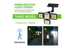 China Wall Mount Solar Garage Four Heads Led Motion Sensor Security Light supplier
