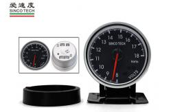 China Aluminum Car Digital Voltmeter 8 - 18 V Display With LED / Buzzer Warning supplier