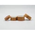 100g Round Bamboo Empty Cream Jar Leakproof Environmental Protection for sale