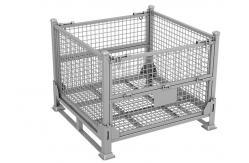 China Collapsible Stillage Wire Mesh Pallet Cage Container 1T For Warehouse supplier