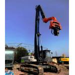 Excavator Mounted Sheet Pile Driver Long Reach Arm , Excavator Pile Boom Arm for sale