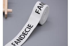 China Garments Customized Elastic Band Printed With Matte Black Logo supplier