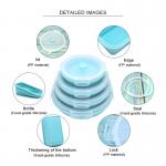 Custom Round Collapsible Food Storage Containers Silicone Bento Lunch Box