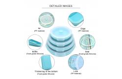 China Custom Round Collapsible Food Storage Containers Silicone Bento Lunch Box supplier