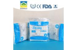China Soft Comfortable  Absorbent Zigzag Cotton Wool Pad Medical Zigzag Cotton Roll supplier
