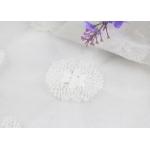 Embroidered Net Lace Fabric With Polyester Silk Circle Pattern For Wedding Dresses