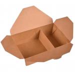 Takeout Box Restaurant Packaging Double Compartment Paper Box Disposable Paper Takeout Fast Food Container for sale