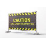 Custom Logo Printed Brass Gromment Outdoor Windproof Rectangular Fabric Mesh Banner for sale