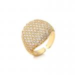 Rock Men Hip Hop Ring 18k Gold Plated Chunky Micro Pave CZ Ring for sale