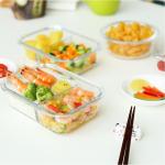 Airtight Locking 800ml Glass Meal Prep Containers