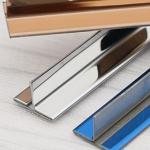 8K HL Stainless Steel Tile Trim Edge Square Colored For Interior Decoration