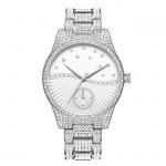 3ATM Exquisite Alloy Quartz Watch 200g Luxury Ladies Diamond Silver for sale