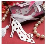 China New creative promotion gift product wedding gift high heel stainless steel bookmark manufacturer