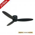 52'' Noiseless Motor Remote LED Ceiling Fan With 3 Wood Blades