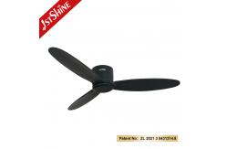 China 52'' Noiseless Motor Remote LED Ceiling Fan With 3 Wood Blades supplier