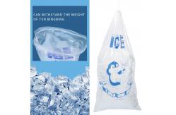 China 10Lb LDPE Plastic Ice Bags With Drawstring Closure supplier