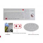 Food And Beverage Industrial Membrane Keyboard With Trackball Omron Switch