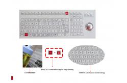 China Food And Beverage Industrial Membrane Keyboard With Trackball Omron Switch supplier