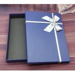 Custom Made Rigid Cardboard Boxes With Ribbons For Gifts Packaging for sale